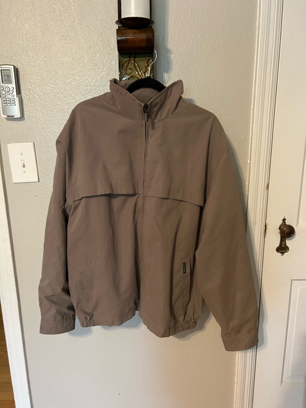 Weatherproof Men's Taupe Windbreaker Jacket